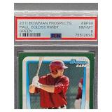 2011 Bowman Prospects Paul Goldschmidt Autographed Baseball Card #BP99 PSA 8