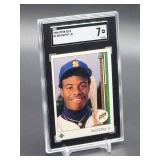 1989 Upper Deck Ken Griffey Jr Rookie Baseball Card #1 SGC 7