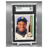 1989 Upper Deck Ken Griffey Jr Rookie Baseball Card #1 SGC 7