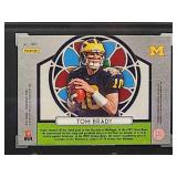 2019 Panini Prizm D.P. Tom Brady-Stained Glass Football Card #100 SGC 9.5