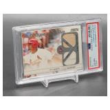 2002 Topps Stadium Club Albert Pujols Game Used Jersey/Bat Baseball Card #CE2 PSA 8