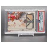 2002 Topps Stadium Club Albert Pujols Game Used Jersey/Bat Baseball Card #CE2 PSA 8