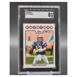 2008 Topps Tom Brady Football Card #3 SGC 8