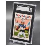 2008 Topps Tom Brady Football Card #3 SGC 8