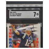 2008 Topps Tom Brady Tribute Football Card #TBT-TB14 SGC 7
