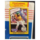 Oakland A's HOF Great Rickey Henderson 1990 Starting Lineup with (2) Cards