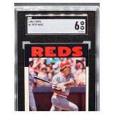 1986 Topps Pete Rose Baseball Card #1 SGC 6