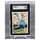 1985 Topps George Brett Baseball Card #100 SGC 7