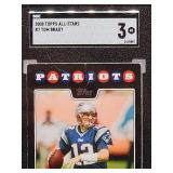 2008 Topps Tom Brady All-Stars Football Card #7 SGC 3
