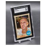 1968 Topps Minnesota Twins Mgr. Cal Ermer Baseball Card #206 SGC 3