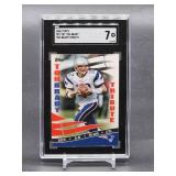 2008 Topps Tom Brady Tribute Football Card #TBT-TB7 SGC 7