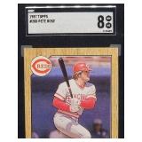 1987 Topps Pete Rose Baseball Card #200 SGC 8