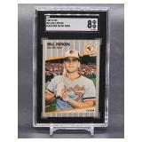 1989 Fleer Billy Ripken 'Black Box on Bat' Baseball Card #616 SGC 8