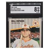 1989 Fleer Billy Ripken 'Black Box on Bat' Baseball Card #616 SGC 8