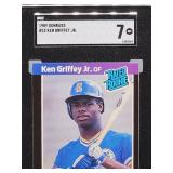 1989 Donruss Ken Griffey Jr Rookie Baseball Card #33 SGC 7