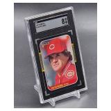 1987 Donruss Pete Rose Baseball Card #186 SGC 8