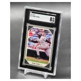 1991 Leaf Frank Thomas Baseball Card #281 SGC 8