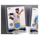 (4) Assorted 2012 All-Star Game Worn Jersey Baseball Cards