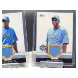 (4) Assorted 2012 All-Star Game Worn Jersey Baseball Cards