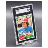 1981 Topps Pete Rose Baseball Card #180 SGC 5