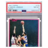 1981 Topps Kareem Abdul-Jabbar Basketball Card #106 PSA 8