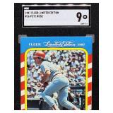 1987 Fleer Limited Pete Rose Baseball Card #36 SGC 9