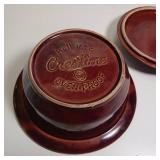 Hull Brand Vintage Glazed Brown Stoneware Casserole Dish