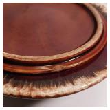 Hull Brand Vintage Glazed Brown Stoneware Casserole Dish