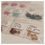 Lot of 14 packages real glass crystal beads