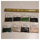 Lot of 8 full packages, 10 grams each 11/0 (size) triangle seed beads,