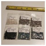 Lot of 6 packages, Triangle Seed Beads