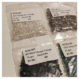 Lot of 6 packages, Triangle Seed Beads