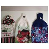Lot of Three Hand Crochet Kitchen or Bathroom hand towels