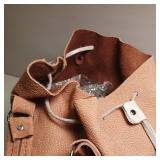 Genuine leather and Vinyl, tri-tone, handcrafted bag (or purse)