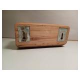 Beautiful, natural tamarack wood floating wall shelf