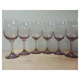 Vintage Libbey Premiere Plum Wine Goblets