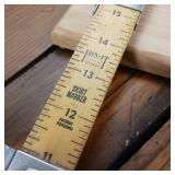 Vintage metal scissors, fabric pinking shears and Pin-it skirt marker.