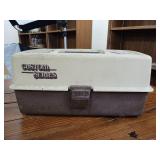 Umca 1703 - Custom Series - 3 shelf tackle box full of miscellaneous fishing lures and other supplies