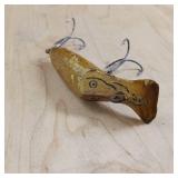Vintage wooden fishing lure, possibly a Creek Chub Bait Company (C.C.B. Co.) or similar