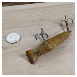 Vintage wooden fishing lure, possibly a Creek Chub Bait Company (C.C.B. Co.) or similar