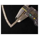 Sterling Silver Chevron, V shape Riccio chain, Italian Weave necklace