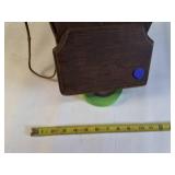 Antique Western Electric oak cased wall-mounted crank telephone, commonly used in the early 20th century