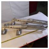 Aluminum ladder jacks designed to create a scaffolding platform between two ladders