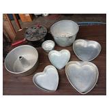 Collection of vintage aluminum baking pans