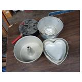 Collection of vintage aluminum baking pans