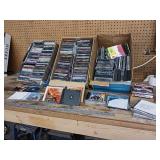 Very Large lot of Cd's DVD's and empty cases
