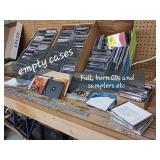 Very Large lot of Cd's DVD's and empty cases