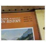 Collection of vintage issues of 'Montana The Magazine of Western History' and a book titled 'Tucson Rodeo Parade & Museum'.