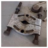 Large lot of vintage mechanical pullers, used for removing gears, bearings, or pulleys from shafts.