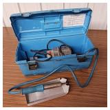 Seelye Model 63 Porta-Welder thermoplastic welder kit, which includes a carrying case, heating element, and tray